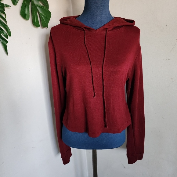 Dirtee Laundry Knit Hoodie Top with Roses on Hood - Picture 2 of 6